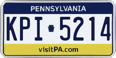 PA license plate KPI5214