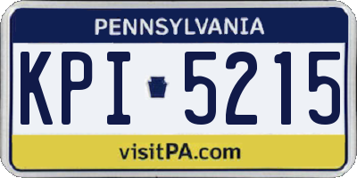 PA license plate KPI5215