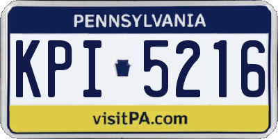 PA license plate KPI5216