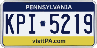 PA license plate KPI5219