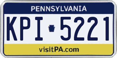 PA license plate KPI5221