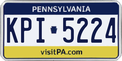 PA license plate KPI5224