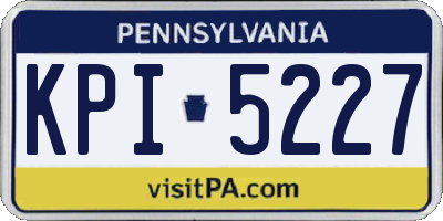 PA license plate KPI5227