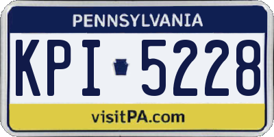PA license plate KPI5228
