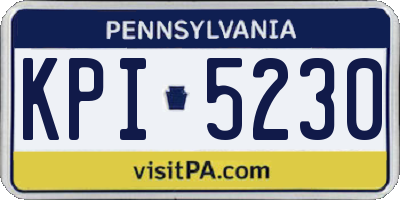 PA license plate KPI5230