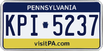PA license plate KPI5237