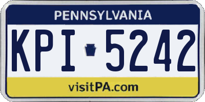 PA license plate KPI5242