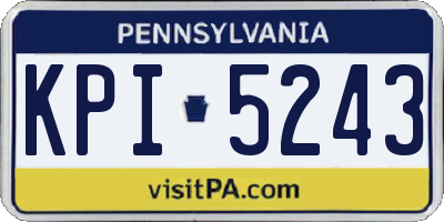 PA license plate KPI5243