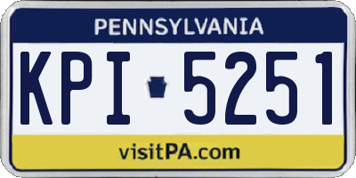PA license plate KPI5251