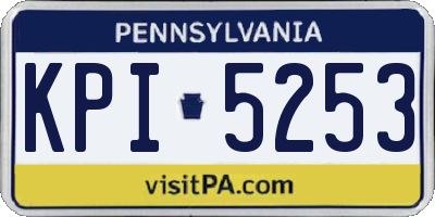 PA license plate KPI5253