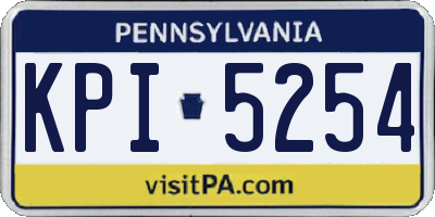 PA license plate KPI5254