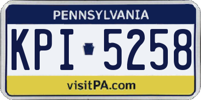 PA license plate KPI5258