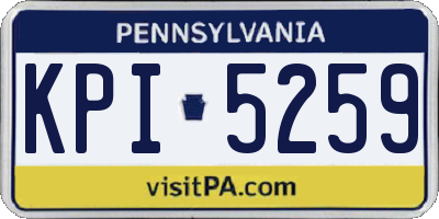 PA license plate KPI5259