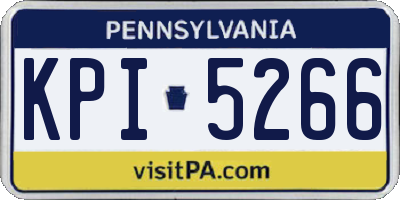 PA license plate KPI5266