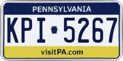 PA license plate KPI5267