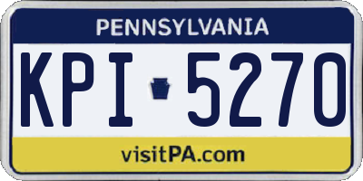 PA license plate KPI5270