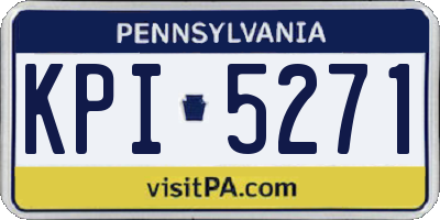 PA license plate KPI5271