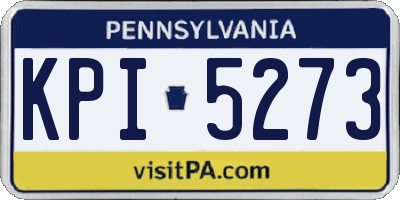 PA license plate KPI5273