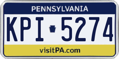 PA license plate KPI5274