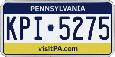 PA license plate KPI5275