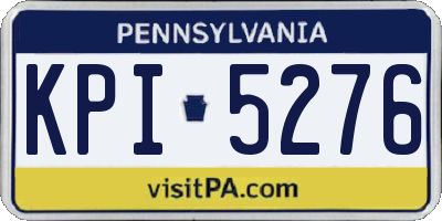 PA license plate KPI5276