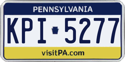 PA license plate KPI5277