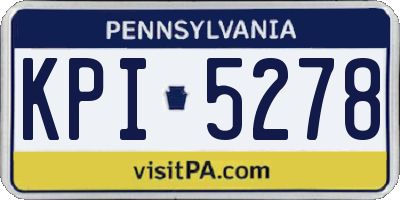 PA license plate KPI5278
