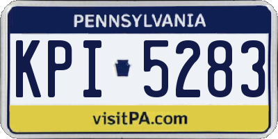 PA license plate KPI5283