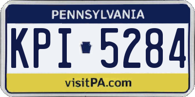 PA license plate KPI5284