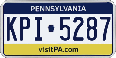 PA license plate KPI5287