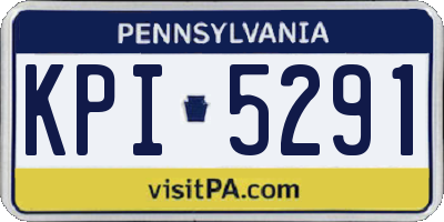 PA license plate KPI5291