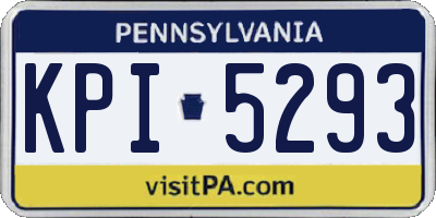 PA license plate KPI5293
