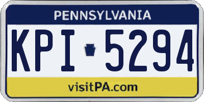 PA license plate KPI5294