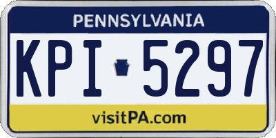 PA license plate KPI5297
