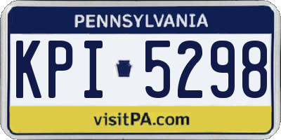 PA license plate KPI5298