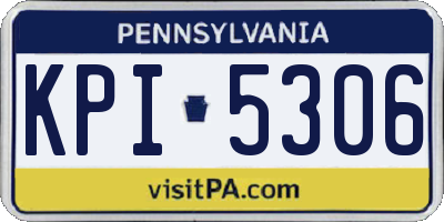 PA license plate KPI5306
