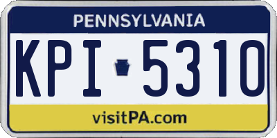 PA license plate KPI5310