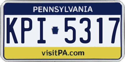 PA license plate KPI5317