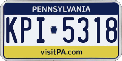 PA license plate KPI5318