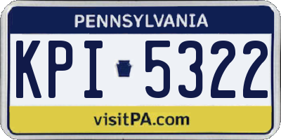 PA license plate KPI5322