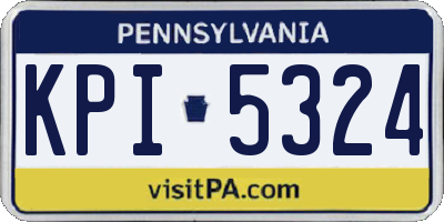 PA license plate KPI5324