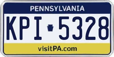 PA license plate KPI5328