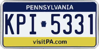 PA license plate KPI5331