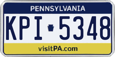 PA license plate KPI5348