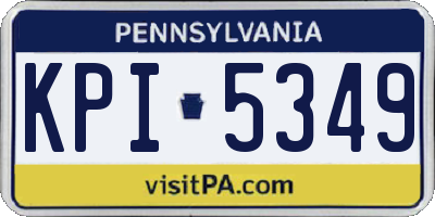 PA license plate KPI5349