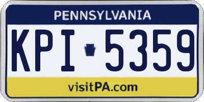 PA license plate KPI5359