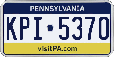 PA license plate KPI5370