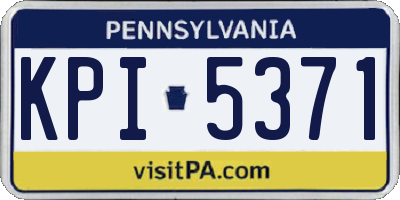 PA license plate KPI5371