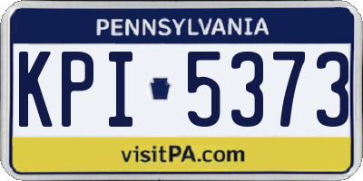 PA license plate KPI5373