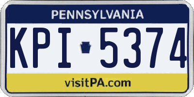 PA license plate KPI5374